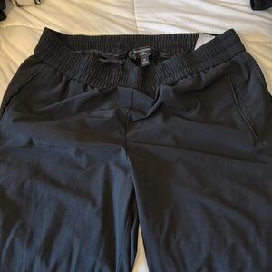 Black Relaxed Fit Trousers with Elastic Waistband